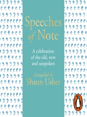 cover image of Speeches of Note